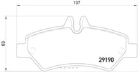 Hella Pagid Sprinter 2500 Rear Brake Pad Set