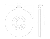Hella Brake Rotor 355122592 Vented 312mm 10x112