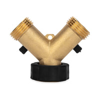 Camco 20123 Brass Y Valve, Fresh Water Hose Shut-Off
