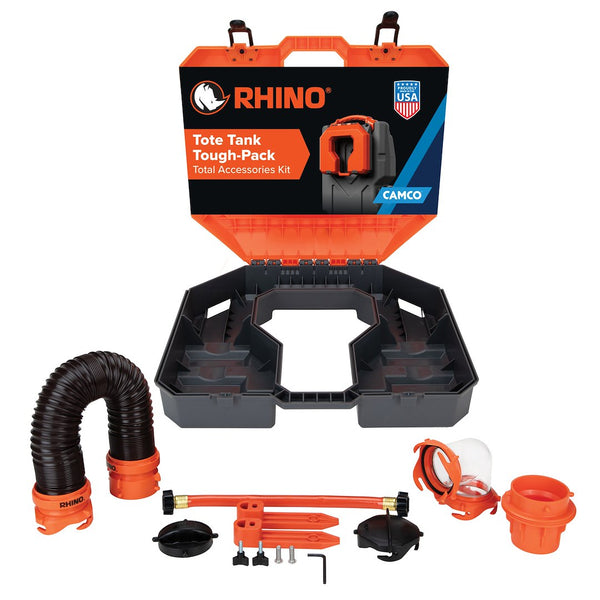 Camco Rhino RV Tote Tank Hose Kit 39023 | Storage Case