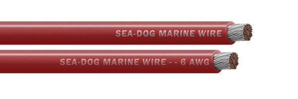 Sea-Dog 6 AWG Red Battery Cable 25 ft | Tinned Copper