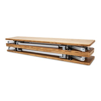 Camco Bamboo Folding Table, Adjustable Height & Legs
