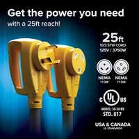 Camco PowerGrip 55191 30-Amp 25-ft RV Power Cord