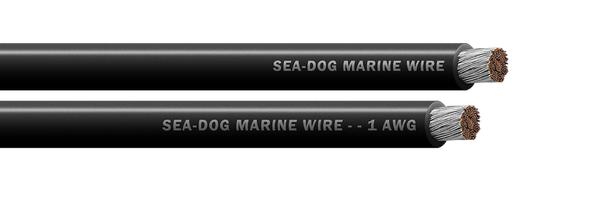 Sea-Dog 2/0 AWG Tinned Battery Cable, Black 50 Ft
