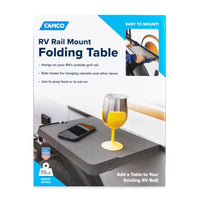 Camco 58175 RV Rail Mount Folding Table 16x12