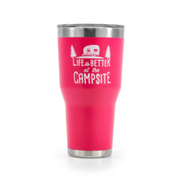 Camco 30 oz Campsite Tumbler, Coral Pink | 53062