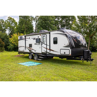 Camco 42806 Handy Mat, 5x6.5 ft Blue RV Patio Mat