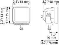 Hella Marine Black Series 3.2" LED Cube Kit | Flood