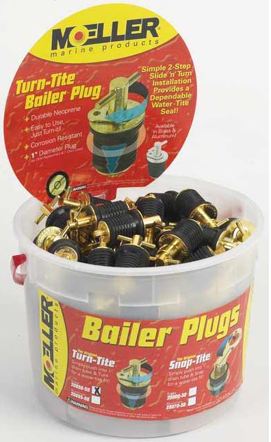 Moeller 1" Brass Turn-Tite Bailer Plug | 50-Pack
