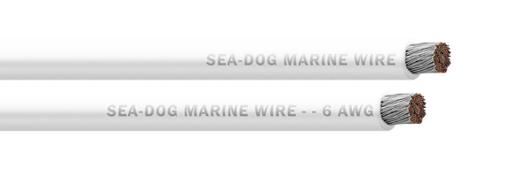Sea-Dog 6 AWG Tinned Battery Cable | White 100 Ft Spool