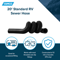 Camco 39611 20 Ft RV Sewer Hose 3-In Black | Hose Only