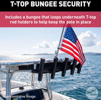 Taylor Made 18in Aluminum Boat Flag Pole for Rod Holder