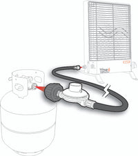 Camco 57721 Olympian Propane Regulator, 12 ft Hose