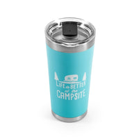 Camco Campsite 20 oz Insulated Tumbler, Cool Blue
