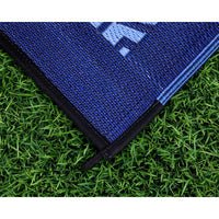 Camco 42876 Outdoor RV Mat 9x6 Blue Lattice