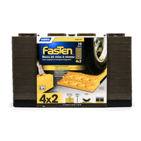 Camco FasTen 44525 RV Leveling Blocks 4x2 Brown 10-Pack