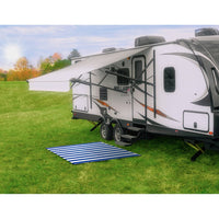 Camco 42871 Open Air Reversible RV Mat 6x9 Blue