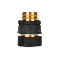 Camco 20136 Brass Quick Hose Connect with Shut-Off