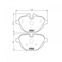 Hella Pagid 355013921 Rear Brake Pad Set for BMW