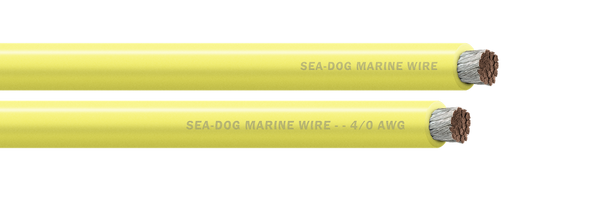Sea Dog 4/0 AWG Tinned Battery Cable, Yellow 100ft
