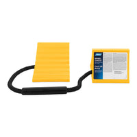 Camco 44470 Double RV Wheel Chock with Rope, Yellow