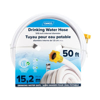 Camco TastePURE 50 ft Drinking Water Hose | 5/8 in ID
