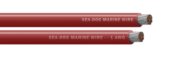 Sea-Dog 1 AWG Red Battery Cable 100ft Tinned Copper