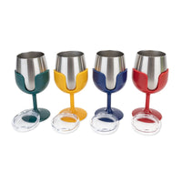 Camco Stainless Wine Tumblers, 8 oz Insulated 4-Pack