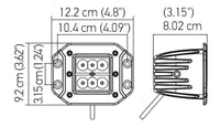 Hella Marine 6-LED Flood Work Lamp, 18W Flush Mount