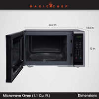 Magic Chef MC110MST 1.1 Cu Ft Countertop Microwave