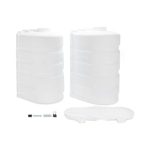Camco 50513 RV Propane Tank Cover, Dual 30 lb, White