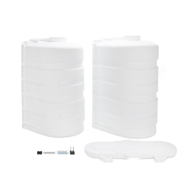 Camco 50513 RV Propane Tank Cover, Dual 30 lb, White