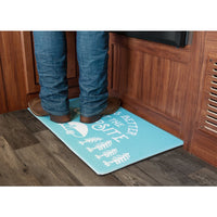 Camco Campsite Anti-Fatigue Kitchen Mat, Teal 30x18