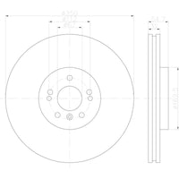 Hella 355113192 Disc Brake Rotor | 350mm Vented