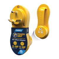 Camco 55134 15A to 30A PowerGrip RV Adapter