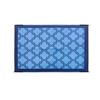 Camco 42876 Outdoor RV Mat 9x6 Blue Lattice