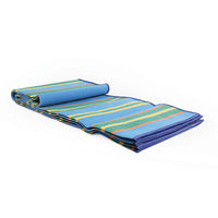 Camco 42805 Handy Mat 6.5x5 RV Patio Mat | Blue/Green