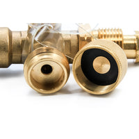 Camco 59123 Propane Brass Tee Splitter, 4 Ports