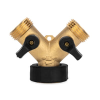 Camco 20123 Brass Y Valve, Fresh Water Hose Shut-Off