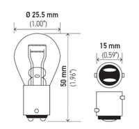 Hella Marine 7537 24V 21/5W BAY15d Bulb, 10-Pack