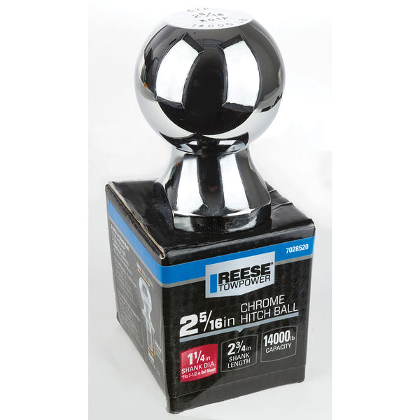 Bulldog 2-5/16 in Chrome Hitch Ball, 14,000 lb - 7028500