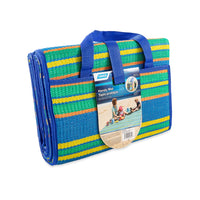 Camco 42805 Handy Mat 6.5x5 RV Patio Mat | Blue/Green