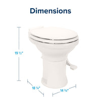 Camco 41715 High Profile Ceramic RV Toilet, Bone