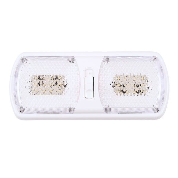 Arcon 20712N 12V LED Double Dome Light, Clear Lens