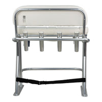 Springfield Leaning Post Fishing Seat, White