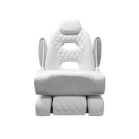 TACO Baja Sport White Vinyl Helm Seat with Armrests