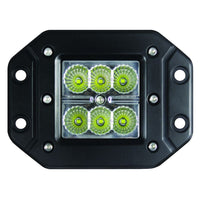 Hella Marine 6-LED Flood Work Lamp, 18W Flush Mount