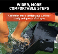 Taylor Made 5-Step Folding Pontoon Ladder | Handrails