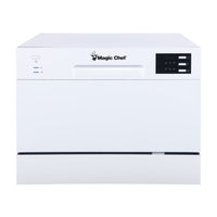 Magic Chef MCSCD6W5 Countertop Dishwasher, 6 Settings