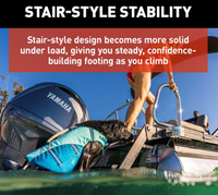 Taylor Made 5-Step Folding Pontoon Ladder | Handrails